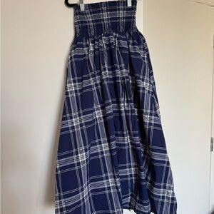 HILL HOUSE Navy Plaid Women's Skirt XS